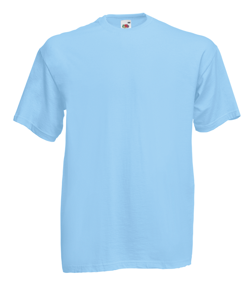 T-shirt uomo manica corta Valueweight Fruit of the Loom FR610360, t-shirt personalizzate per eventi Azzurro Cielo