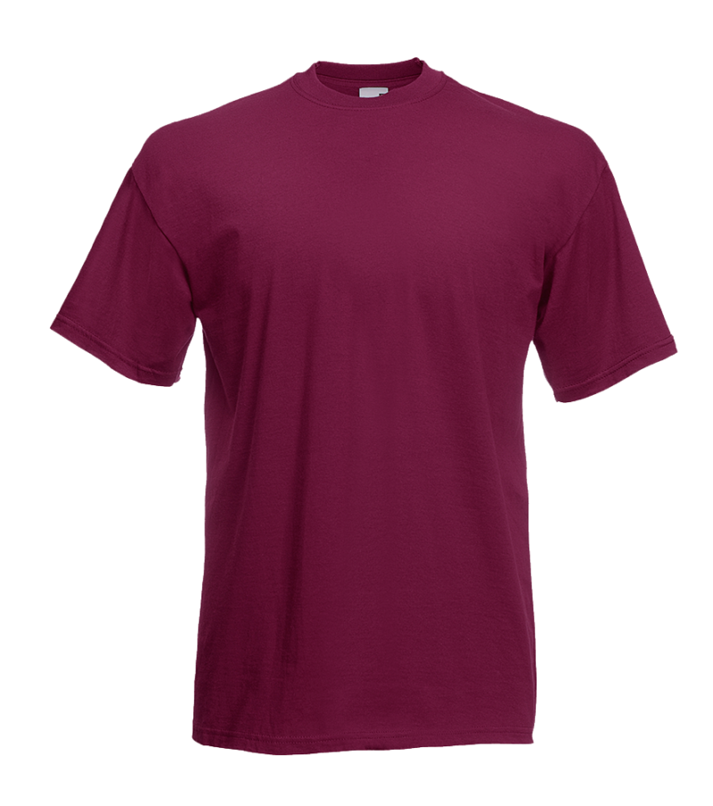 T-shirt uomo manica corta Valueweight Fruit of the Loom FR610360, t-shirt personalizzate per eventi burgundy