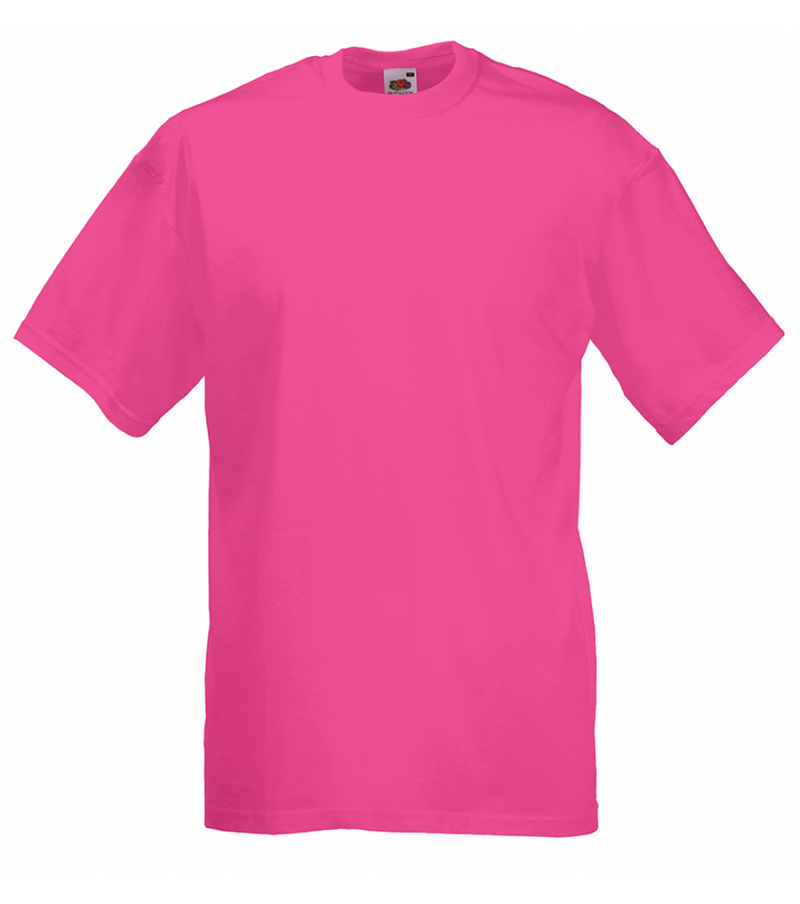 T-shirt uomo manica corta Valueweight Fruit of the Loom FR610360, t-shirt personalizzate per eventi Fucsia
