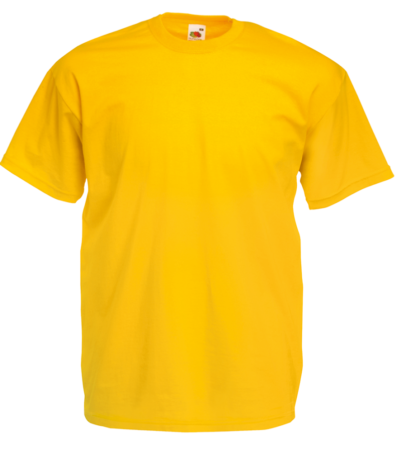 T-shirt uomo manica corta Valueweight Fruit of the Loom FR610360, t-shirt personalizzate per eventi Giallo Girasole