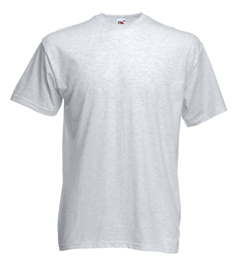 T-shirt uomo manica corta Valueweight Fruit of the Loom FR610360, t-shirt personalizzate per eventi Grigio Melange Cenere