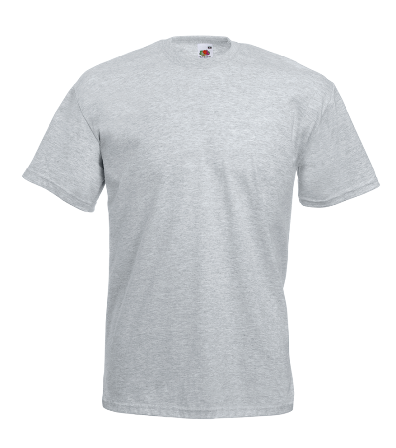 T-shirt uomo manica corta Valueweight Fruit of the Loom FR610360, t-shirt personalizzate per eventi Grigio Melange Medio