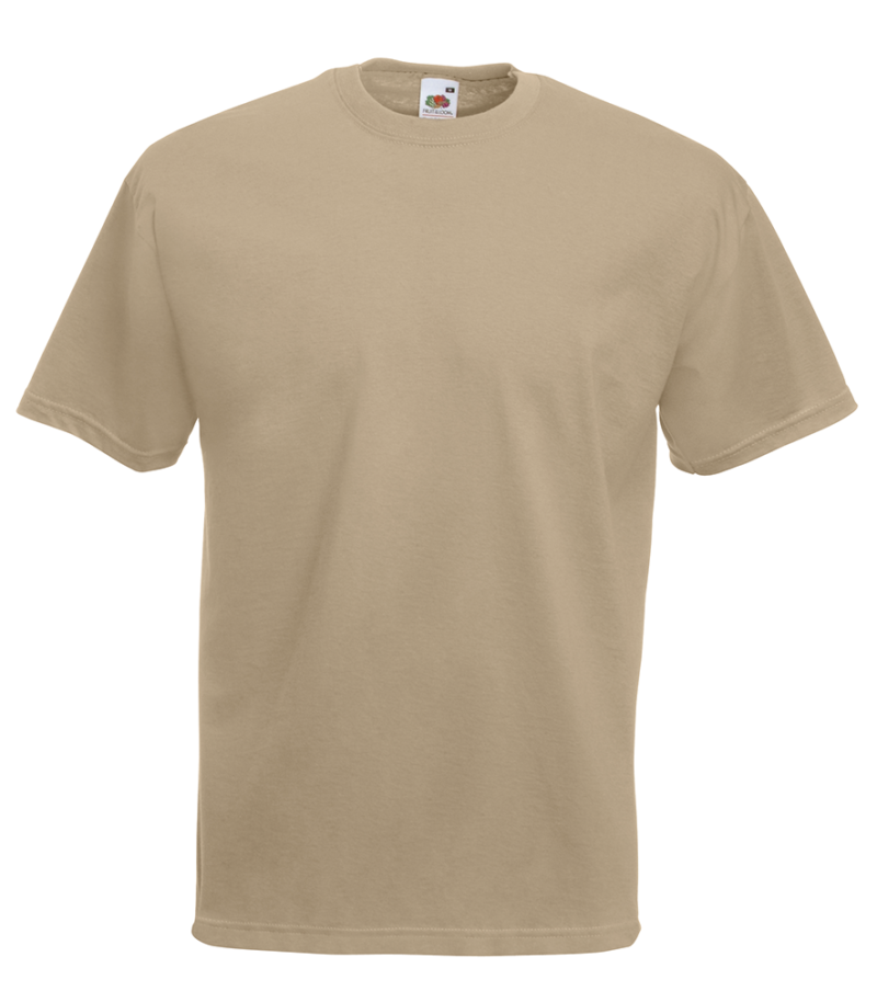 T-shirt uomo manica corta Valueweight Fruit of the Loom FR610360, t-shirt personalizzate per eventi Khaki