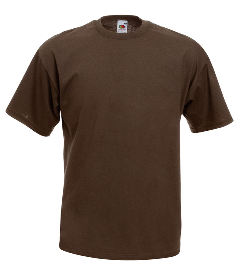 T-shirt uomo manica corta Valueweight Fruit of the Loom FR610360, t-shirt personalizzate per eventi Marrone Cioccolato