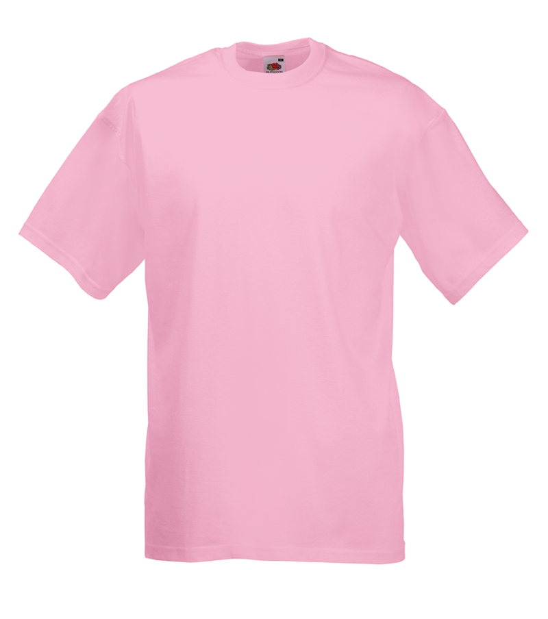 T-shirt uomo manica corta Valueweight Fruit of the Loom FR610360, t-shirt personalizzate per eventi Rosa Pastello