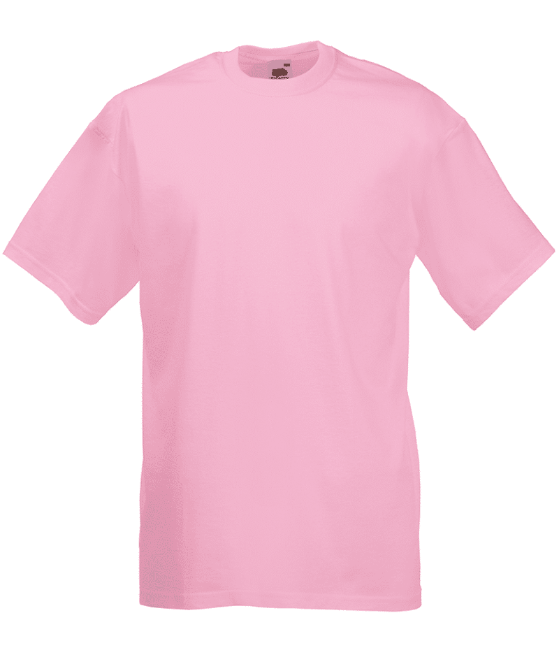 T-shirt uomo manica corta Valueweight Fruit of the Loom FR610360, t-shirt personalizzate per eventi Rosa Pastello