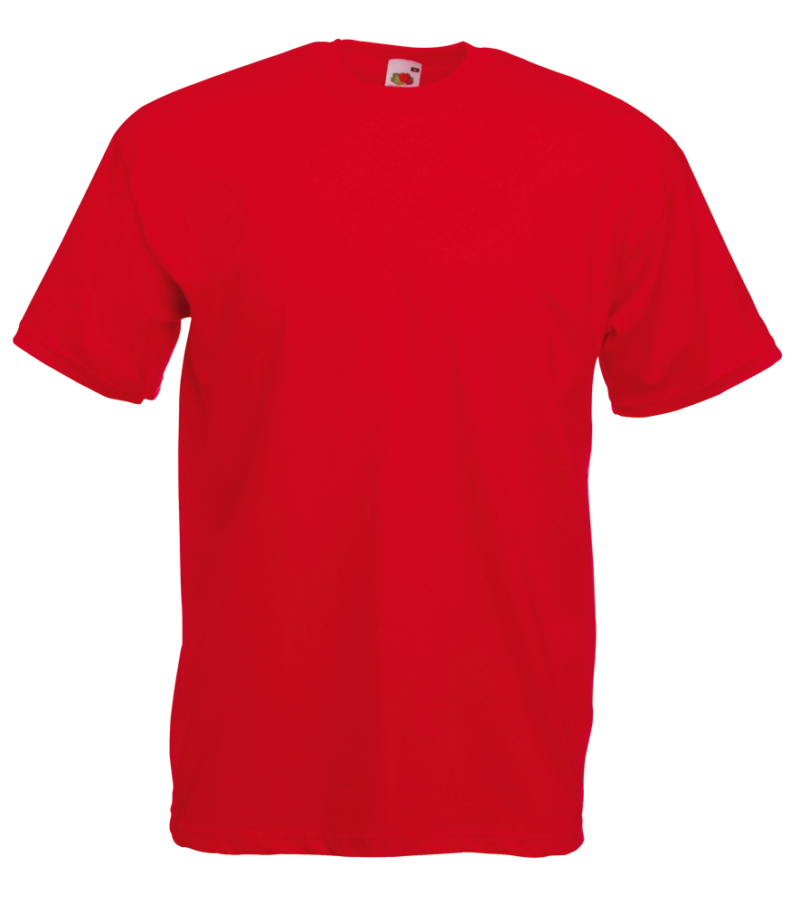 T-shirt uomo manica corta Valueweight Fruit of the Loom FR610360, t-shirt personalizzate per eventi Rosso