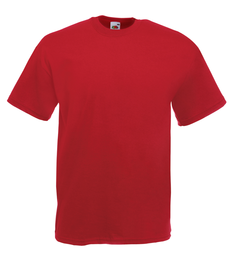 T-shirt uomo manica corta Valueweight Fruit of the Loom FR610360, t-shirt personalizzate per eventi Rosso Mattone