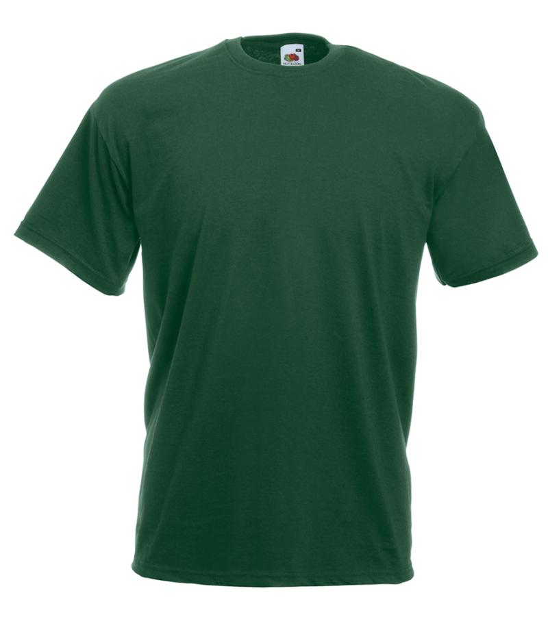 T-shirt uomo manica corta Valueweight Fruit of the Loom FR610360, t-shirt personalizzate per eventi Verde Bottiglia