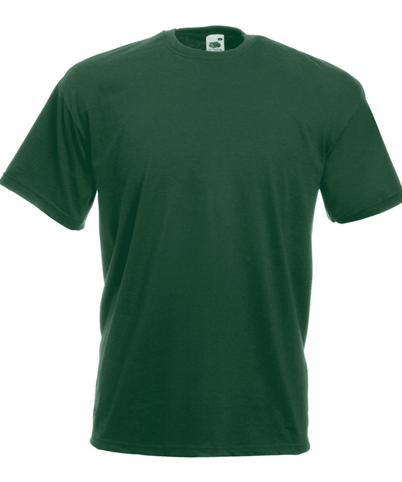 T-shirt uomo manica corta Valueweight Fruit of the Loom FR610360, t-shirt personalizzate per eventi Verde Bottiglia