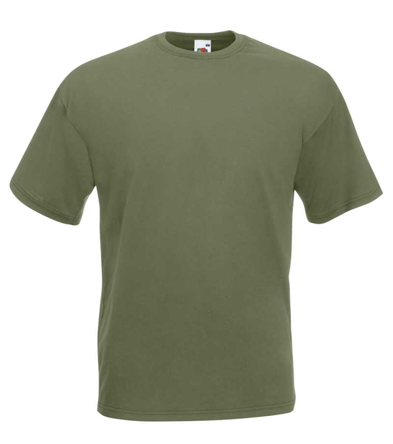 T-shirt uomo manica corta Valueweight Fruit of the Loom FR610360, t-shirt personalizzate per eventi Verde militare