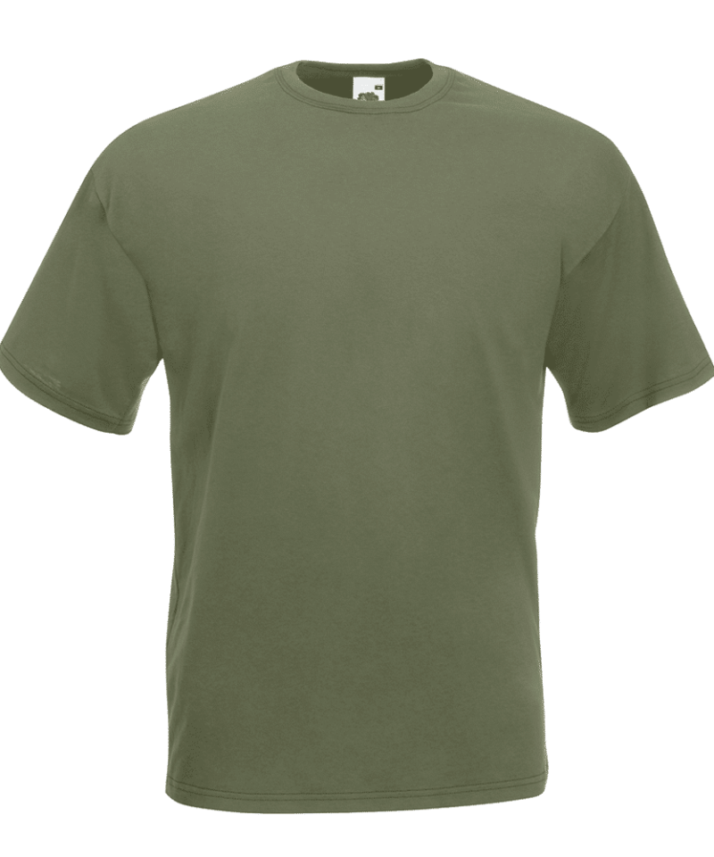 T-shirt uomo manica corta Valueweight Fruit of the Loom FR610360, t-shirt personalizzate per eventi Verde militare