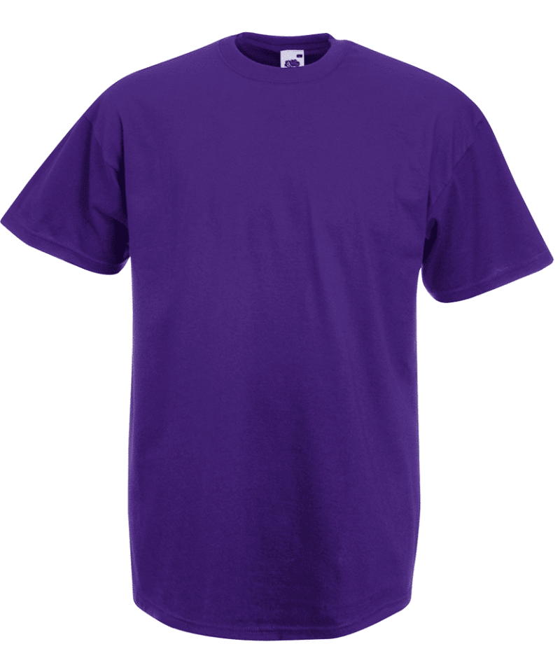 T-shirt uomo manica corta Valueweight Fruit of the Loom FR610360, t-shirt personalizzate per eventi porpora