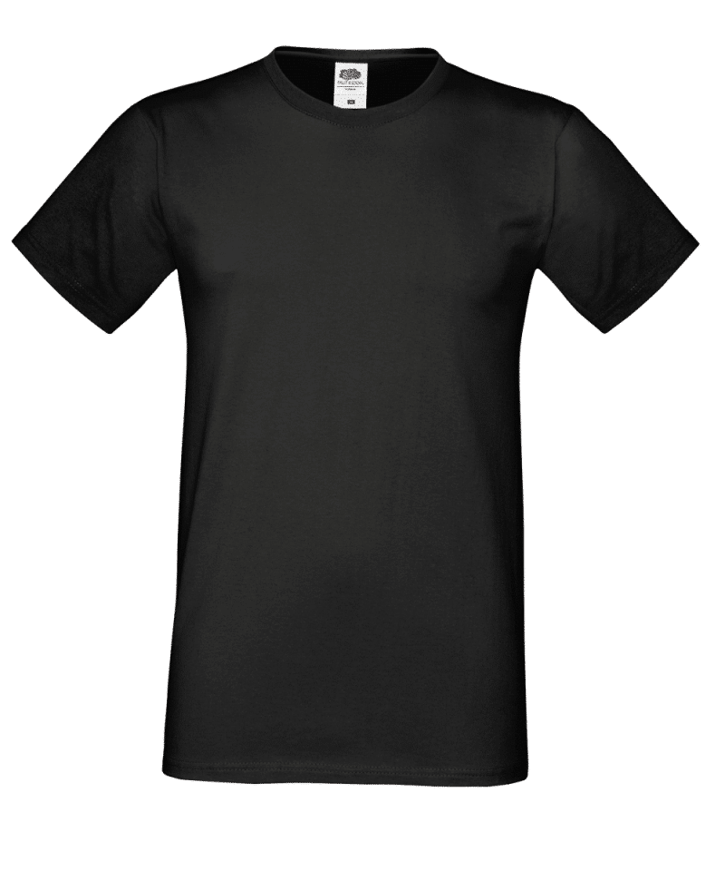 T-shirt uomo manica corta SOFSPUN Fruit of the Loom FR614120 18 T-shirt uomo manica corta SOFSPUN FR61412 Nero