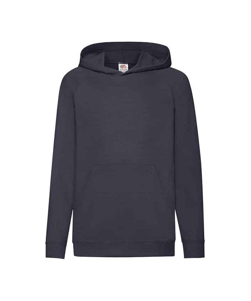 Felpa Bambino Cappuccio Tasca a Marsupio Leggera Fruit of the Loom FR620090 12 Felpa Bambino Cappuccio Tasca a Marsupio Leggera Fruit of the Loom FR620090 blu navy