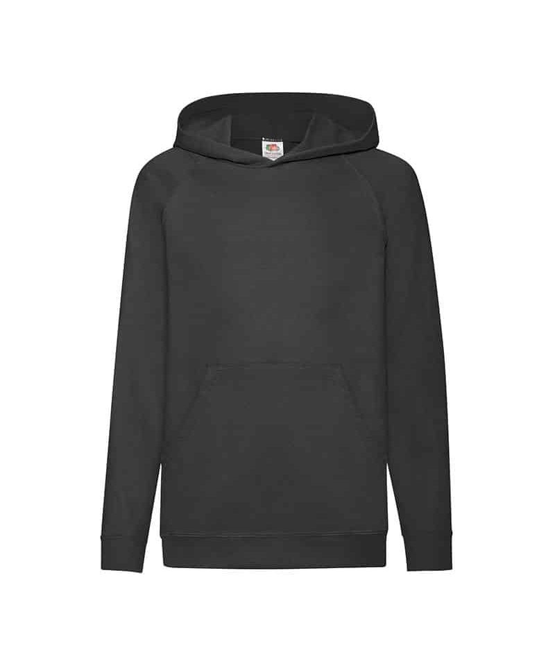 Felpa Bambino Cappuccio Tasca a Marsupio Leggera Fruit of the Loom FR620090 15 Felpa Bambino Cappuccio Tasca a Marsupio Leggera Fruit of the Loom FR620090 nero