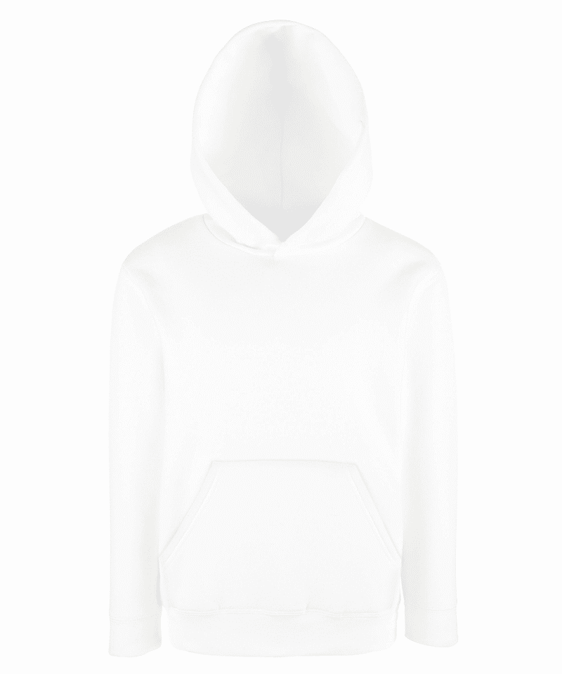 Felpa Bambino Cappuccio Premium Fruit of the Loom FR620370 15 Felpa Bambino Cappuccio Tasca a Marsupio Premium Fruit of the Loom FR620370 Bianco