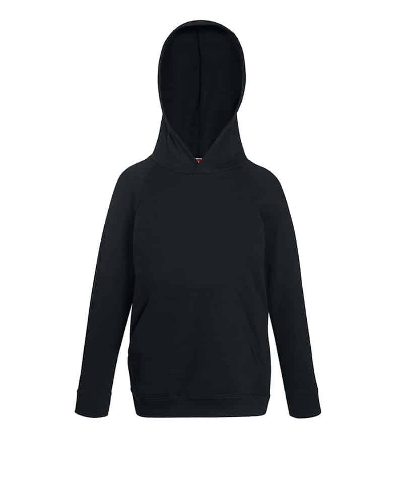 Felpa Bambino Cappuccio Premium Fruit of the Loom FR620370 18 Felpa-Bambino-Cappuccio-Tasca-a-Marsupio-Premium-Fruit-of-the-Loom-FR620370-nero