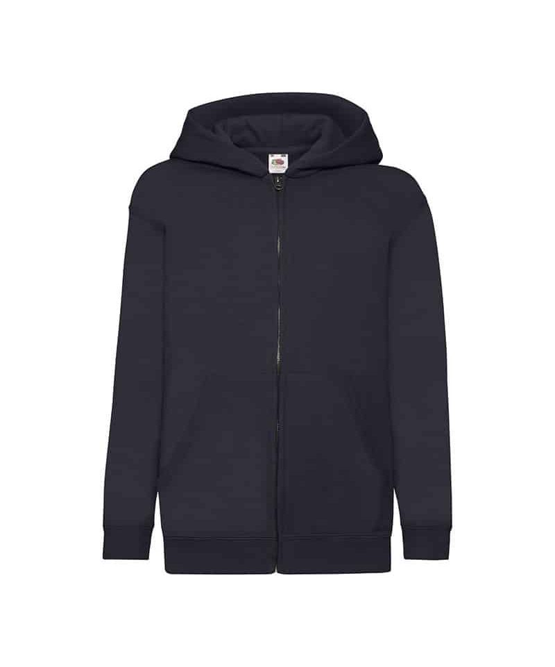 Felpa Bambino Cappuccio e Zip Classic Fruit of the Loom FR620450 15 Felpa Bambino Cappuccio e Zip Classic Fruit of the Loom FR620450 blu navy