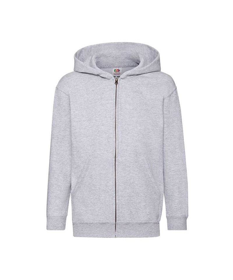 Felpa Bambino Cappuccio e Zip Classic Fruit of the Loom FR620450 18 Felpa Bambino Cappuccio e Zip Classic Fruit of the Loom FR620450 grigio melange