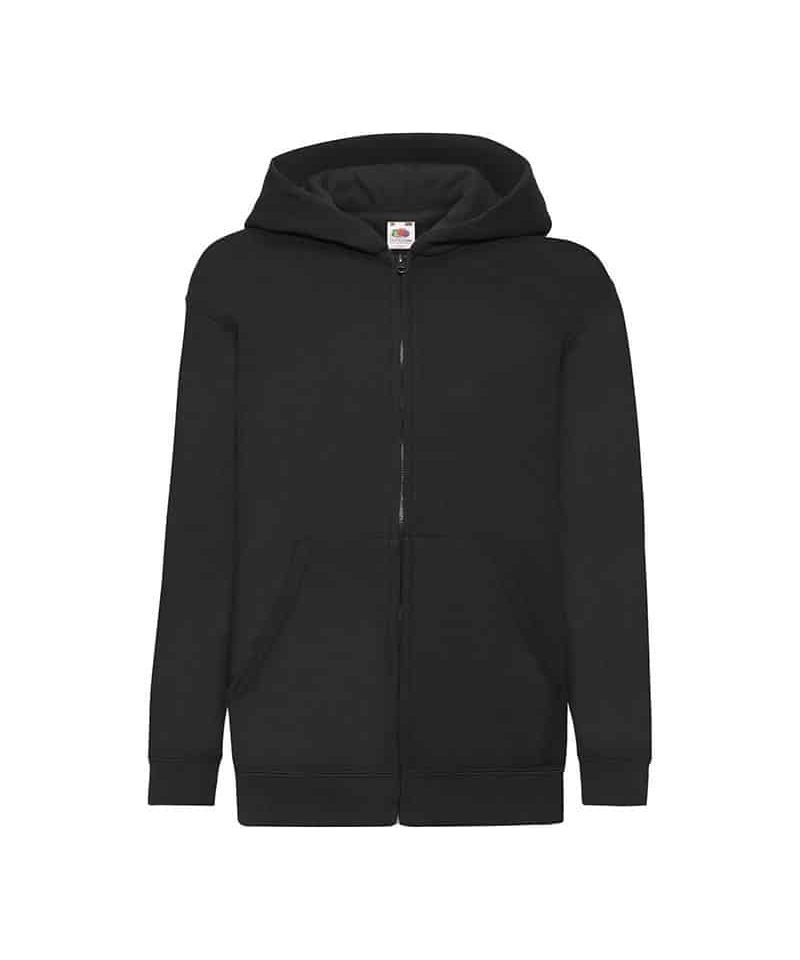Felpa Bambino Cappuccio e Zip Classic Fruit of the Loom FR620450 19 Felpa Bambino Cappuccio e Zip Classic Fruit of the Loom FR620450 nero
