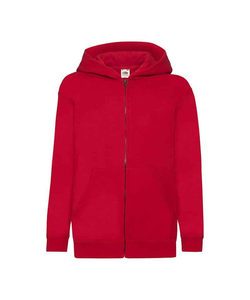 Felpa Bambino Cappuccio e Zip Classic Fruit of the Loom FR620450 20 Felpa Bambino Cappuccio e Zip Classic Fruit of the Loom FR620450 rosso 1