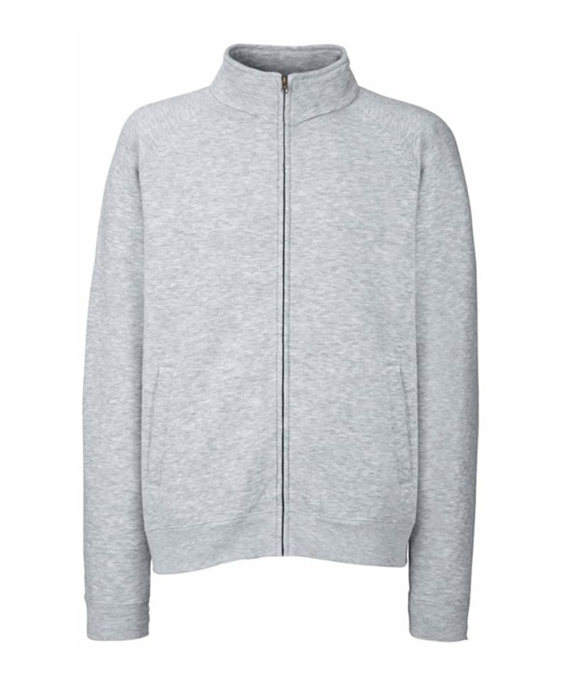 Felpa Uomo Zip Intera Premium Fruit of The Loom FR622280 5 Felpa Uomo Zip Intera Premium Fruit of The Loom FR622280 Grigio Melange