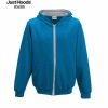 Felpa bambino con cappuccio e zip intera Just Hoods JH053J 2 Felpa-bambino-con-cappuccio-e-zip-intera-Just-Hoods-JH053J-azzurro
