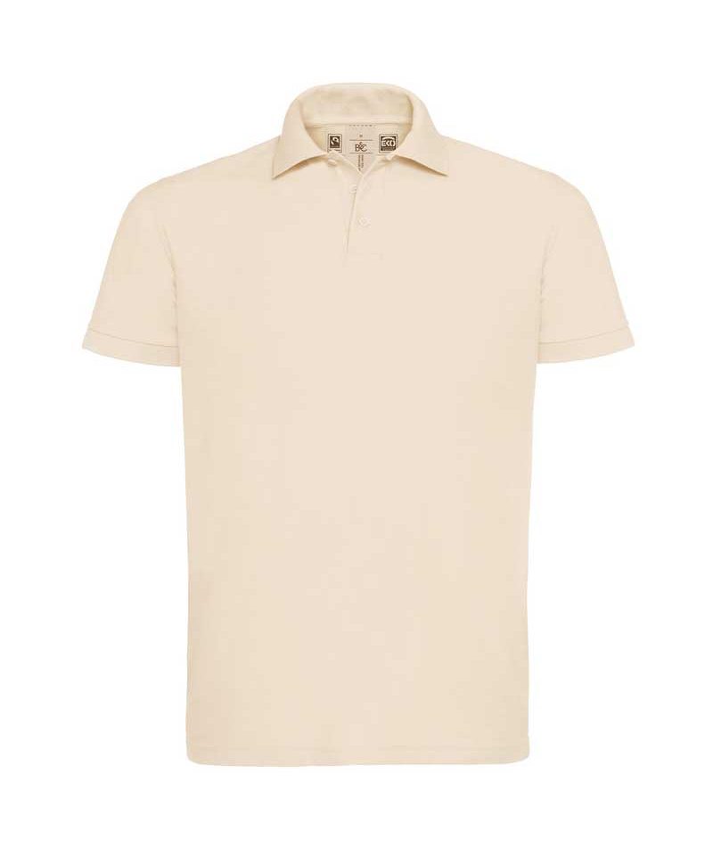 Polo Uomo Manica Corta Cotone Organico B&C Collection BCPMB21 4 Polo Uomo Manica Corta Cotone Organico BC Collection BCPMB21 naturale