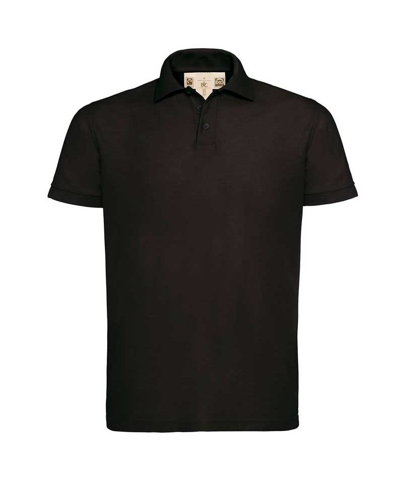 Polo Uomo Manica Corta Cotone Organico B&C Collection BCPMB21 5 Polo Uomo Manica Corta Cotone Organico BC Collection BCPMB21 nero