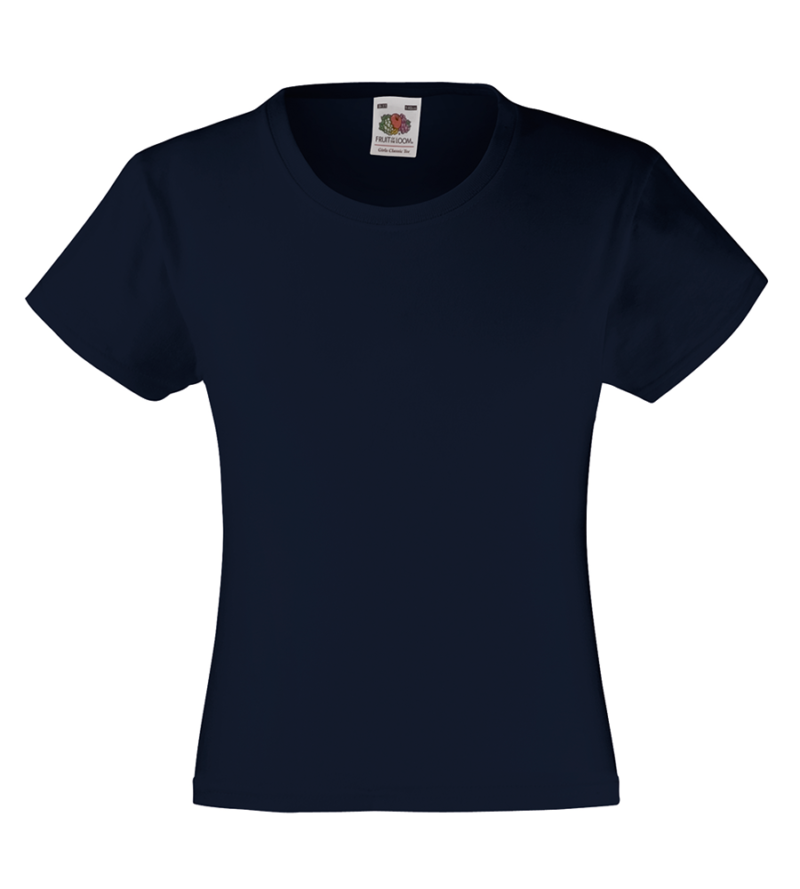 T-shirt bambina Valueweight Fruit of the Loom FR610050 blu notte