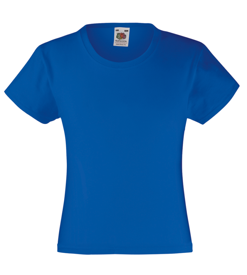 T-shirt bambina Valueweight Fruit of the Loom FR610050 blu royal