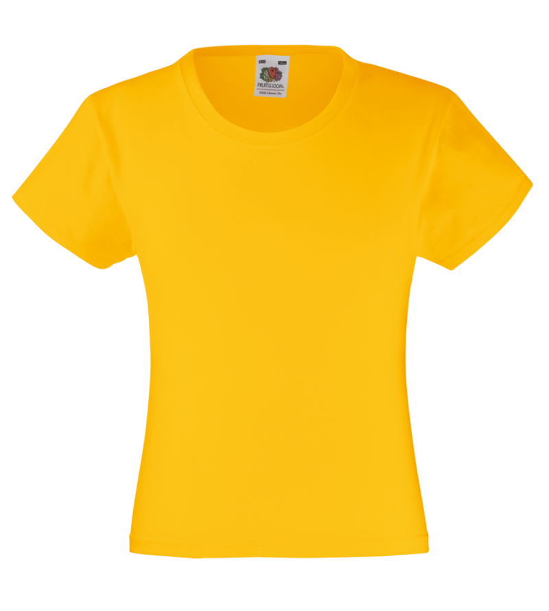 T-shirt bambina Valueweight Fruit of the Loom FR610050 giallo