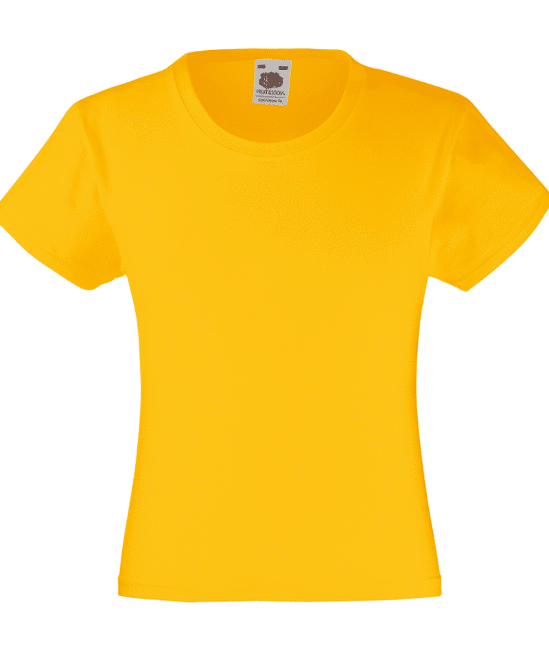 T-shirt bambina Valueweight Fruit of the Loom FR610050 26 T-shirt bambina Valueweight Fruit of the Loom FR610050 giallo