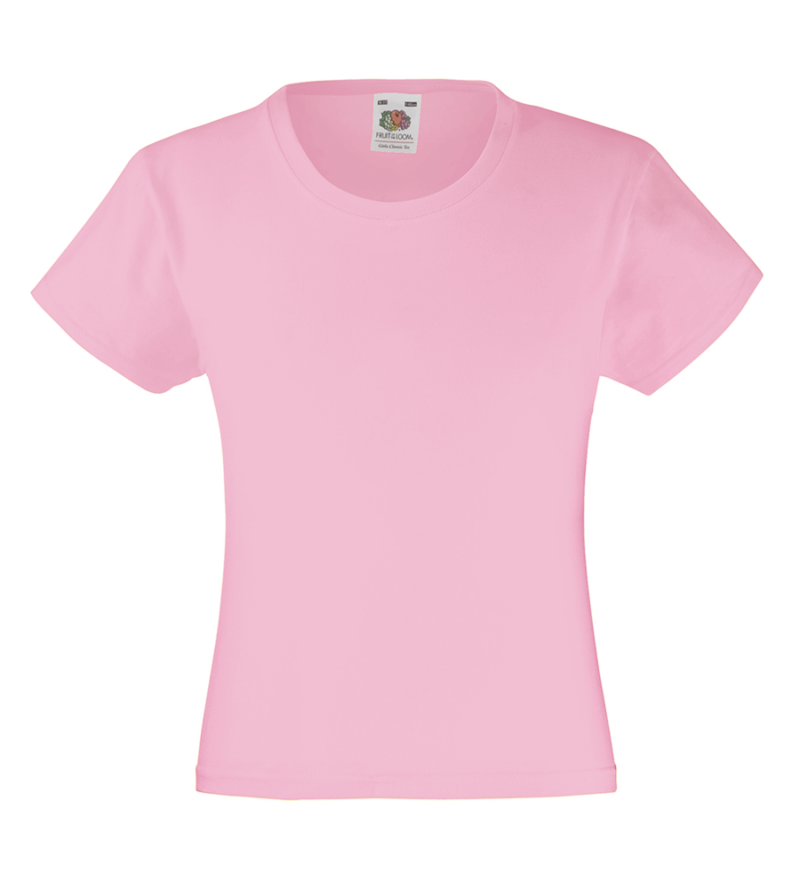 T-shirt-Bambina-Manica-Corta-Girocollo-Valueweight-FR61005-Rosa