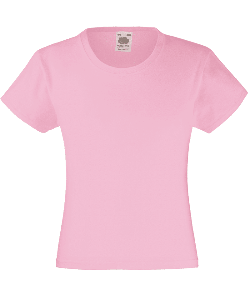 T-shirt-Bambina-Manica-Corta-Girocollo-Valueweight-FR61005-Rosa