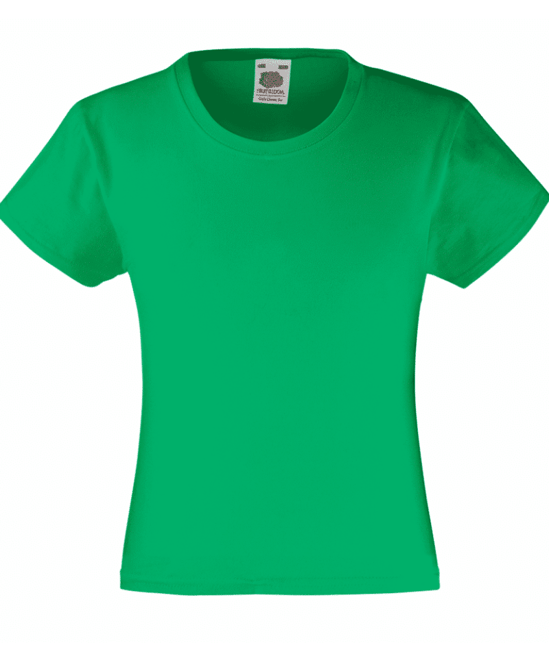 T-shirt bambina Valueweight Fruit of the Loom FR610050 23 T-shirt bambina Valueweight Fruit of the Loom FR610050 Verde Prato