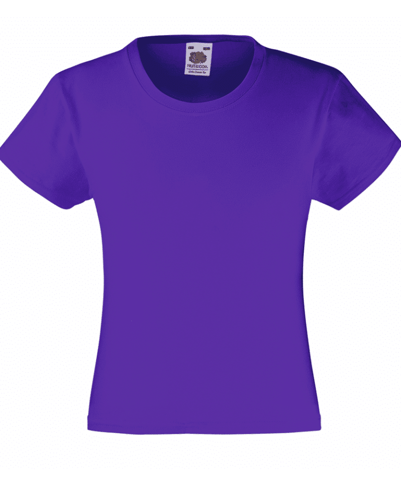 T-shirt bambina Valueweight Fruit of the Loom FR610050 33 T-shirt bambina Valueweight Fruit of the Loom FR610050 viola porpora