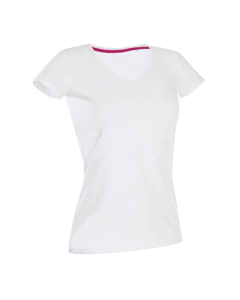 T-shirt Donna Elasticizzata collo V Stedman ST9710 4 T-shirt-Donna-Elasticizzata-collo-V-Stedman-ST9710-bianco