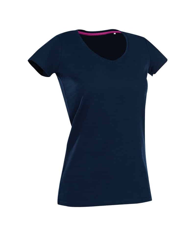 T-shirt Donna Elasticizzata collo V Stedman ST9710 10 T-shirt-Donna-Elasticizzata-collo-V-Stedman-ST9710-blu-navy