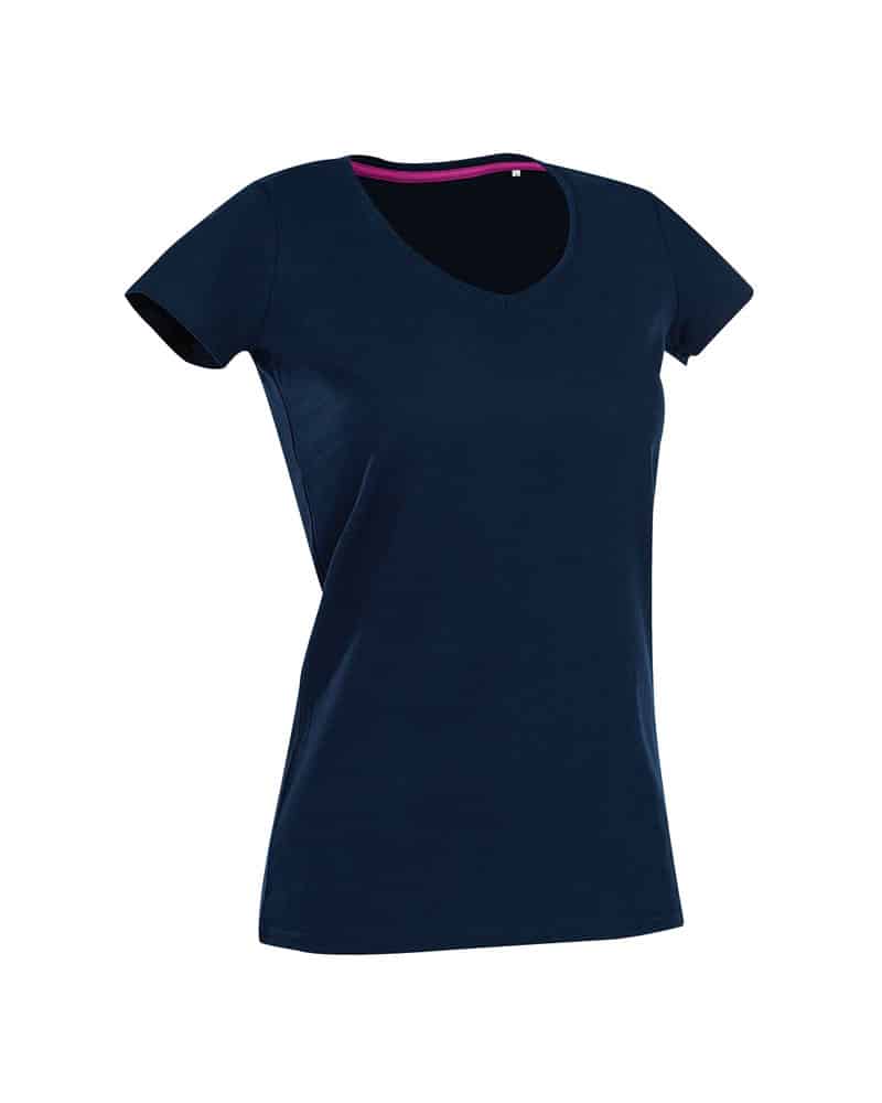 T-shirt Donna Elasticizzata collo V Stedman ST9710 5 T-shirt-Donna-Elasticizzata-collo-V-Stedman-ST9710-blu-navy