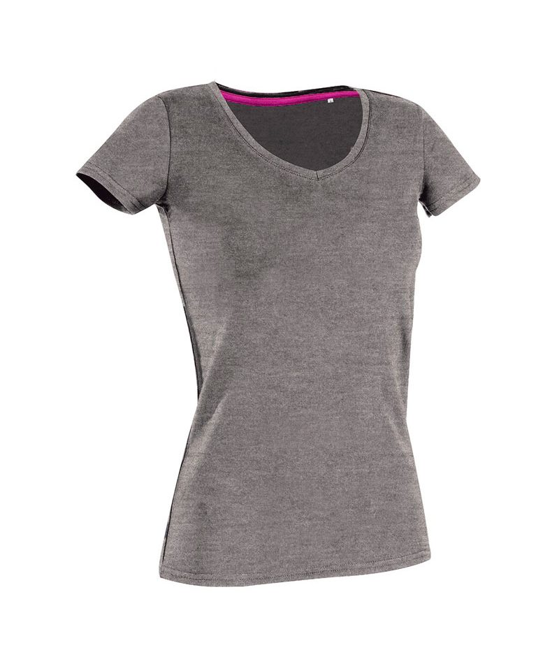 T-shirt Donna Elasticizzata collo V Stedman ST9710 11 T-shirt-Donna-Elasticizzata-collo-V-Stedman-ST9710-grigio