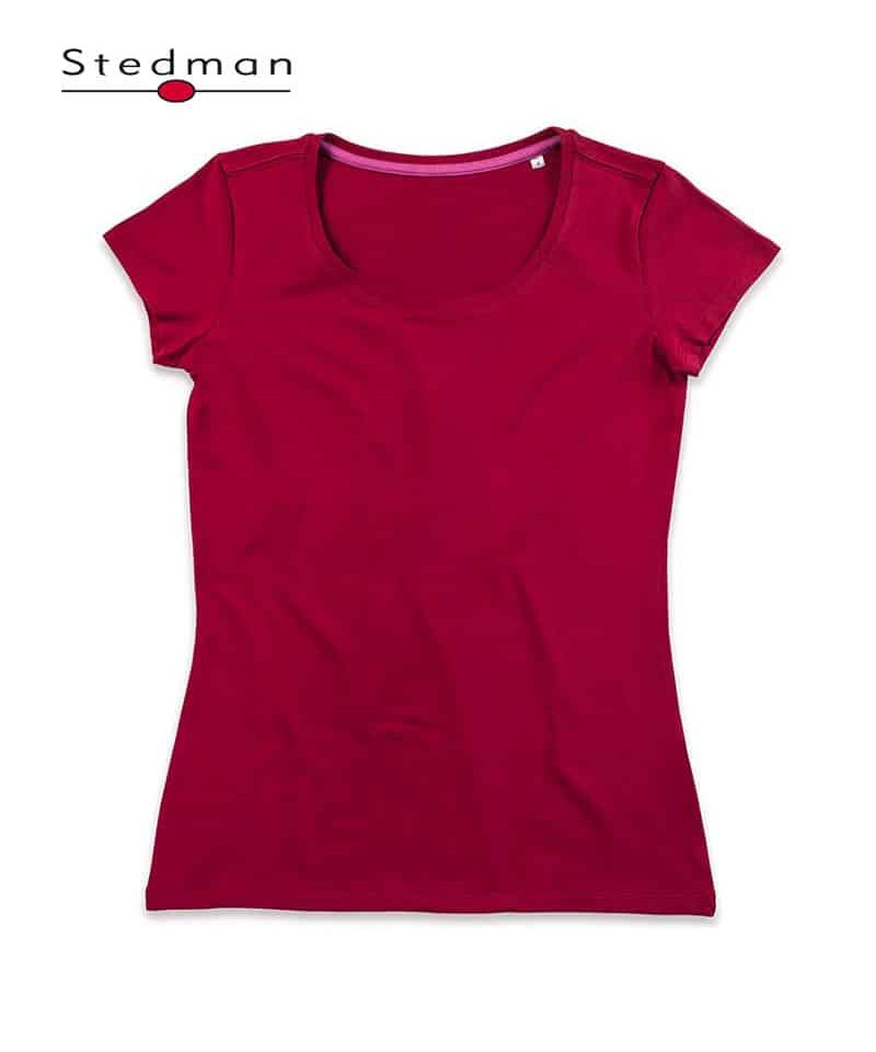 T-shirt-Donna-Elasticizzata-girocollo-Stedman-ST9700-bordeaux