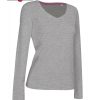 T-shirt Donna Manica Lunga Elasticizzata Collo V Stedman ST9720 1 T-shirt-Donna-Manica-Lunga-Elasticizzata-Collo-V-Stedman-ST9720-grigio
