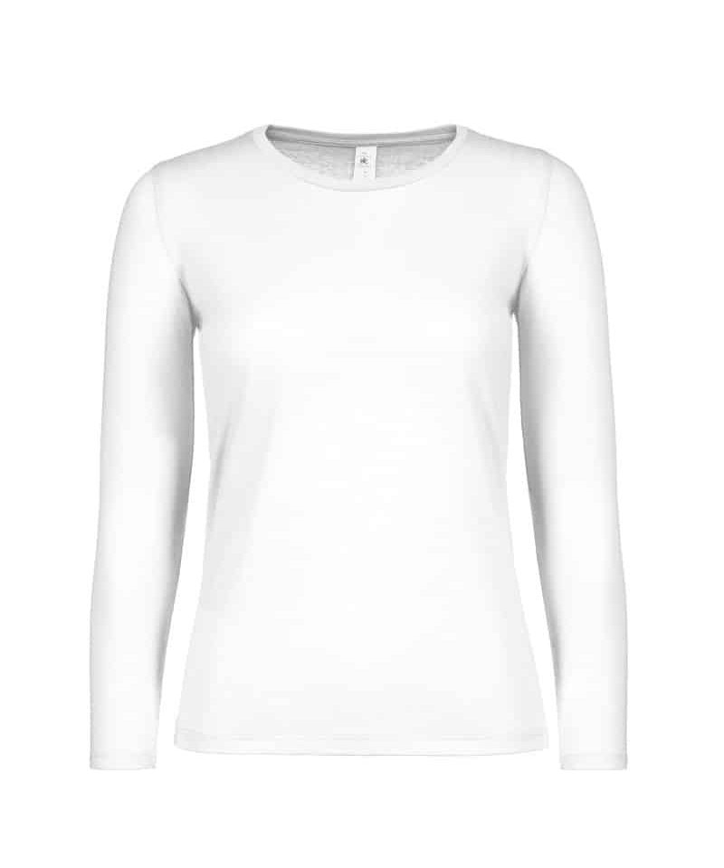 T-shirt Donna Manica Lunga Girocollo B&C Collection BCTW06T 25 T-shirt-Donna-Manica-Lunga-Girocollo-B&C-Collection-BCTW06T-bianco
