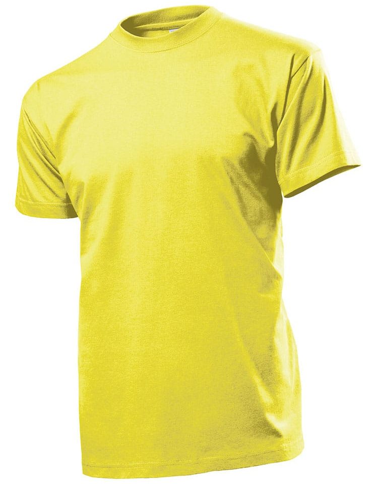 T-shirt Uomo Confort Girocollo in cotone pesante 185g ST2100 Giallo
