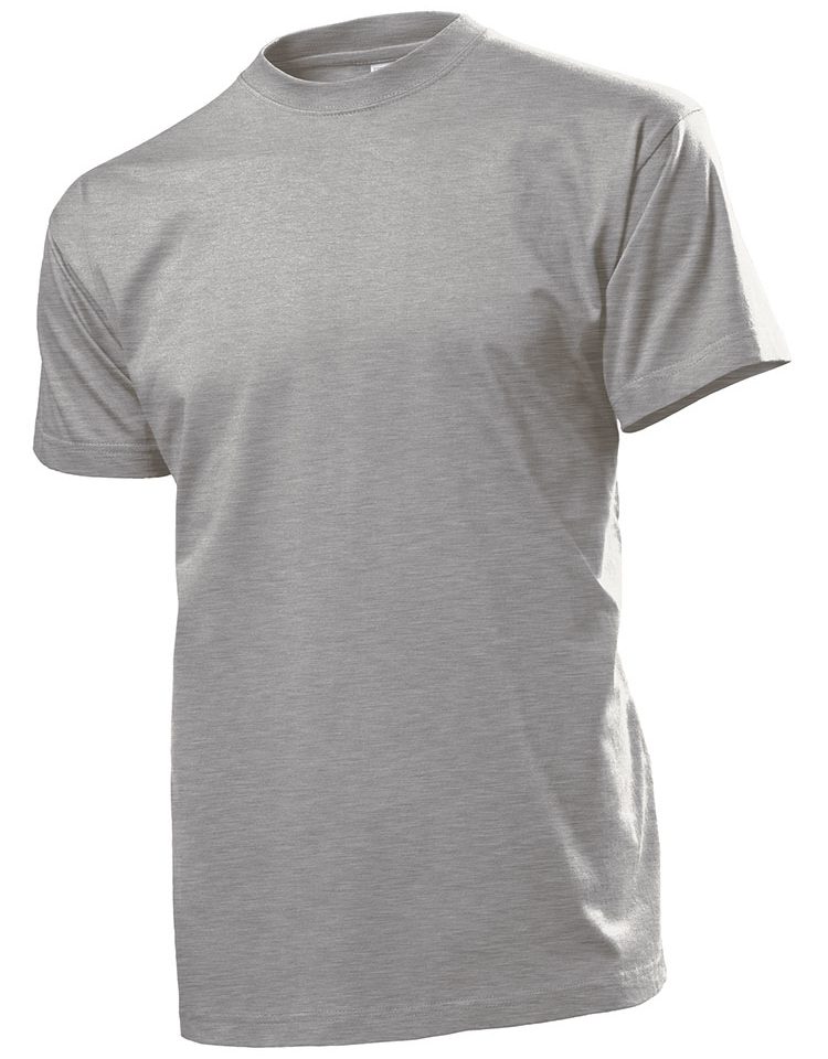 T-shirt Uomo Confort Girocollo in cotone pesante 185g ST2100 Grigio Melange
