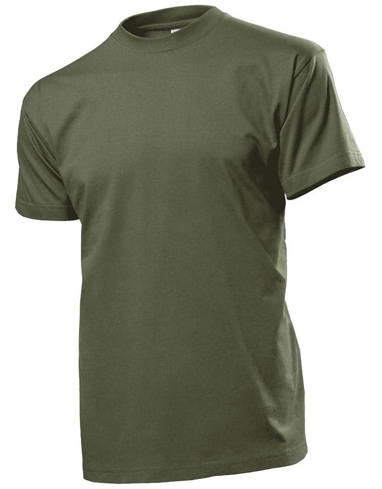 T-shirt Uomo Confort Girocollo in cotone pesante 185g ST2100 Khaki