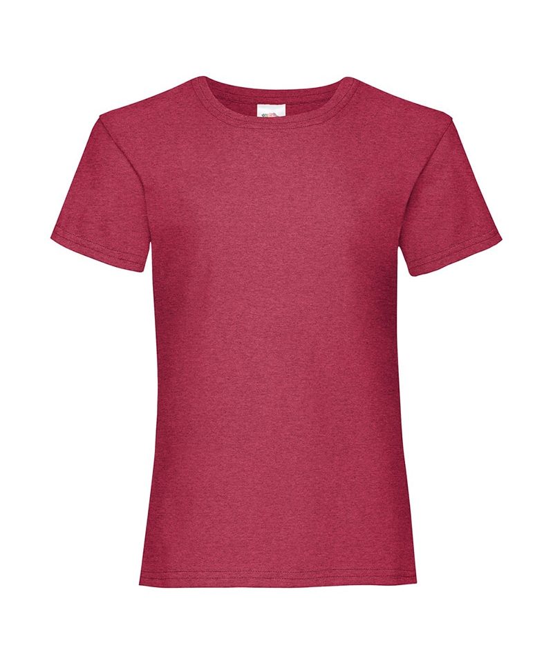 T-shirt bambina Valueweight Fruit of the Loom FR610050 39 T-shirt bambina Valueweight Fruit of the Loom FR610050 rosso melange
