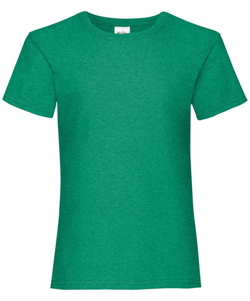T-shirt bambina Valueweight Fruit of the Loom FR610050 41 T-shirt bambina Valueweight Fruit of the Loom FR610050 verde melange